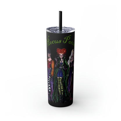 Hocus Pocus Skinny Tumbler with Straw, 20oz - Deeg Family Design