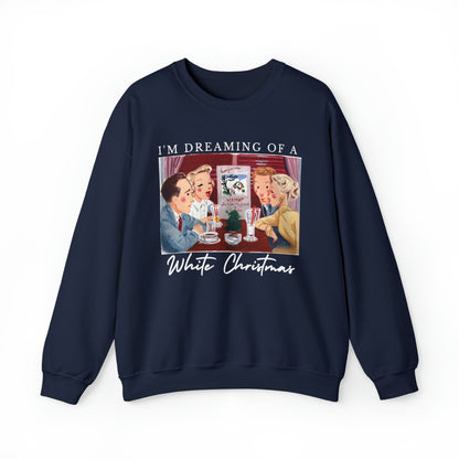 Vintage White Christmas Adult Sweatshirt