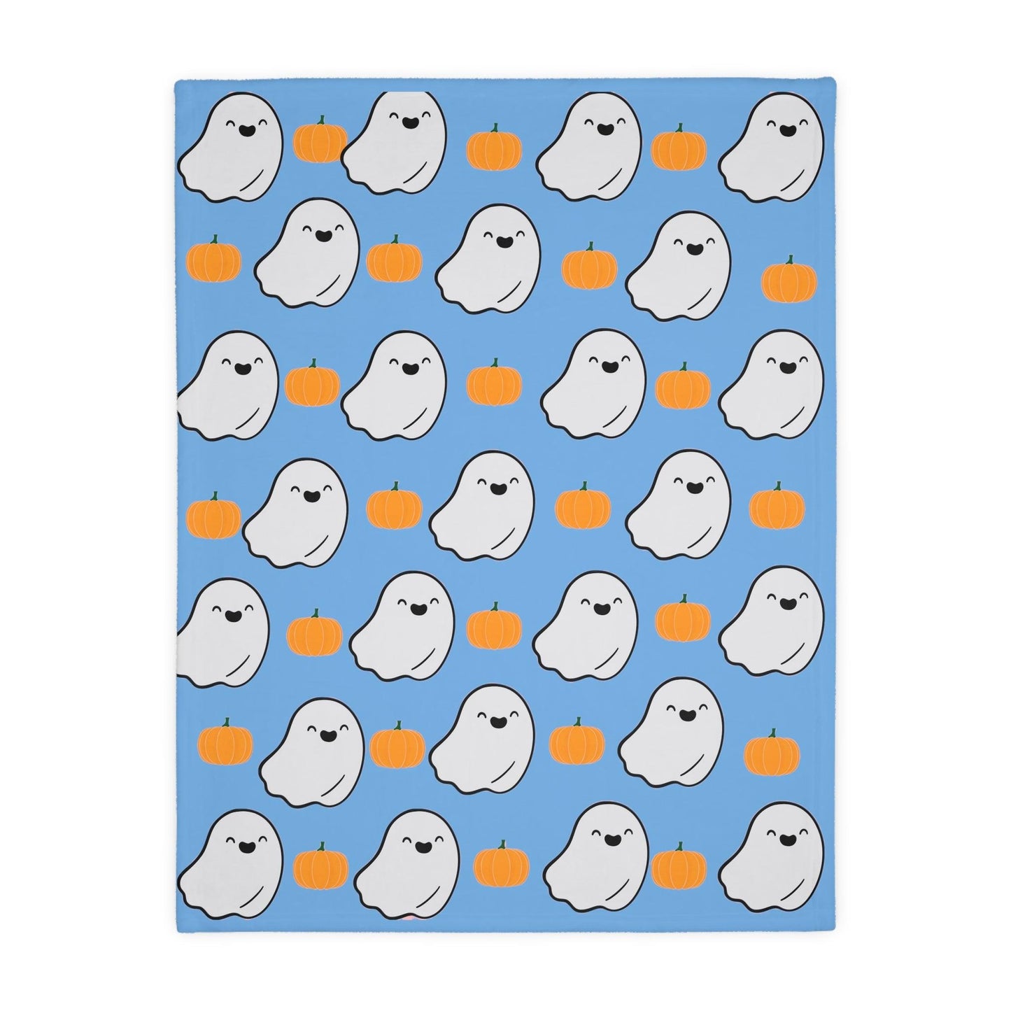 Blue Ghosts Velveteen Minky Blanket - Deeg Family Design