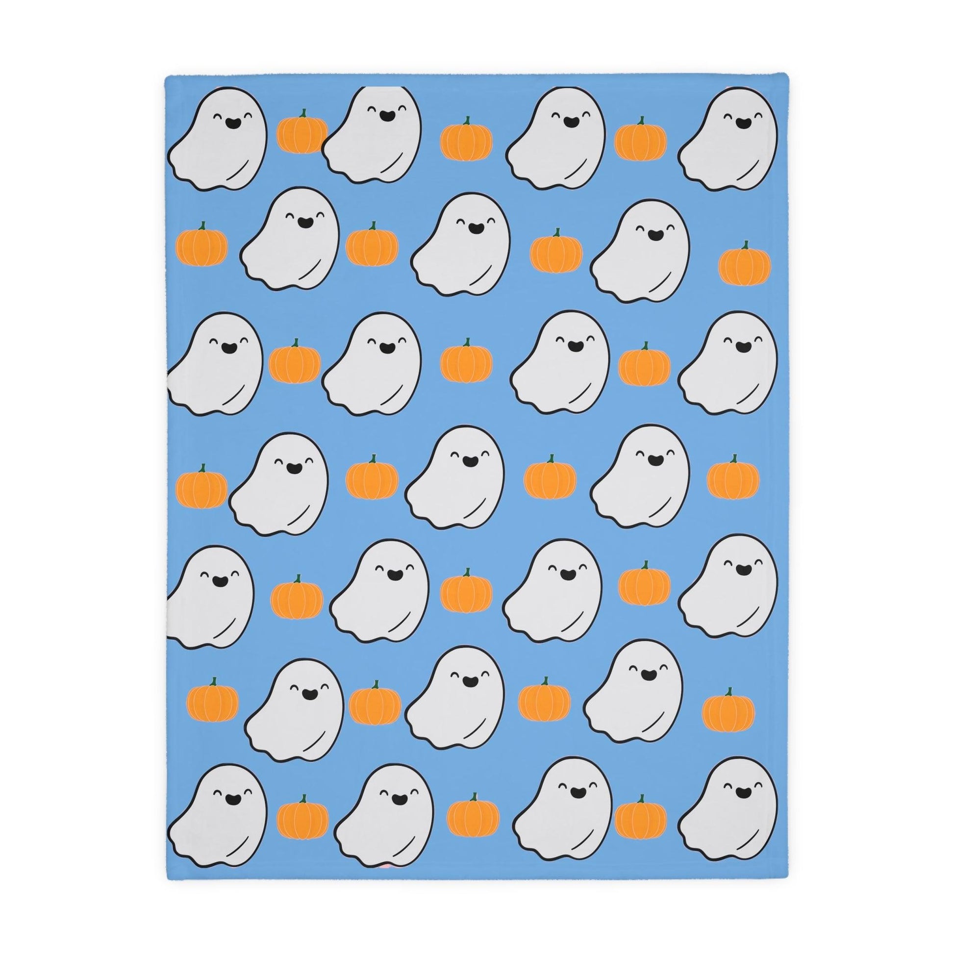 Blue Ghosts Velveteen Minky Blanket - Deeg Family Design