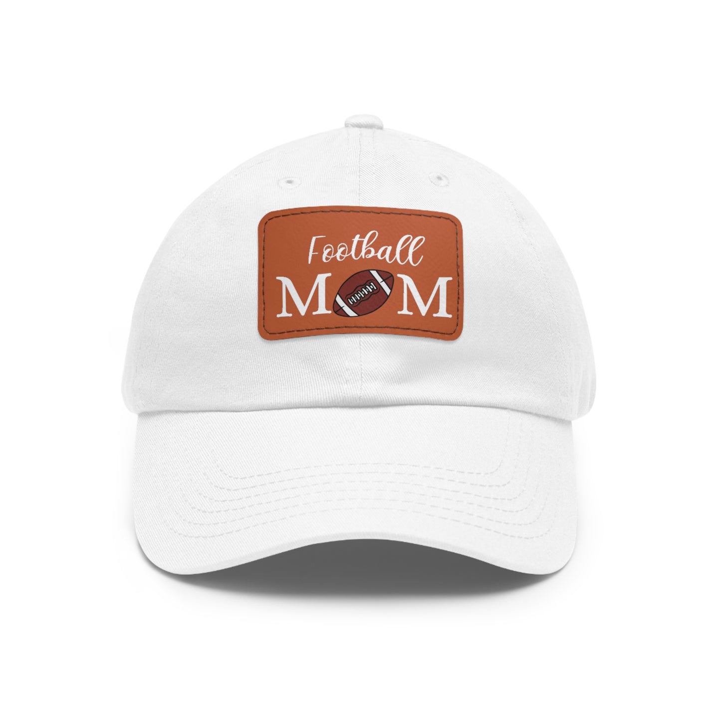 Football Mom Hat with Leather Patch