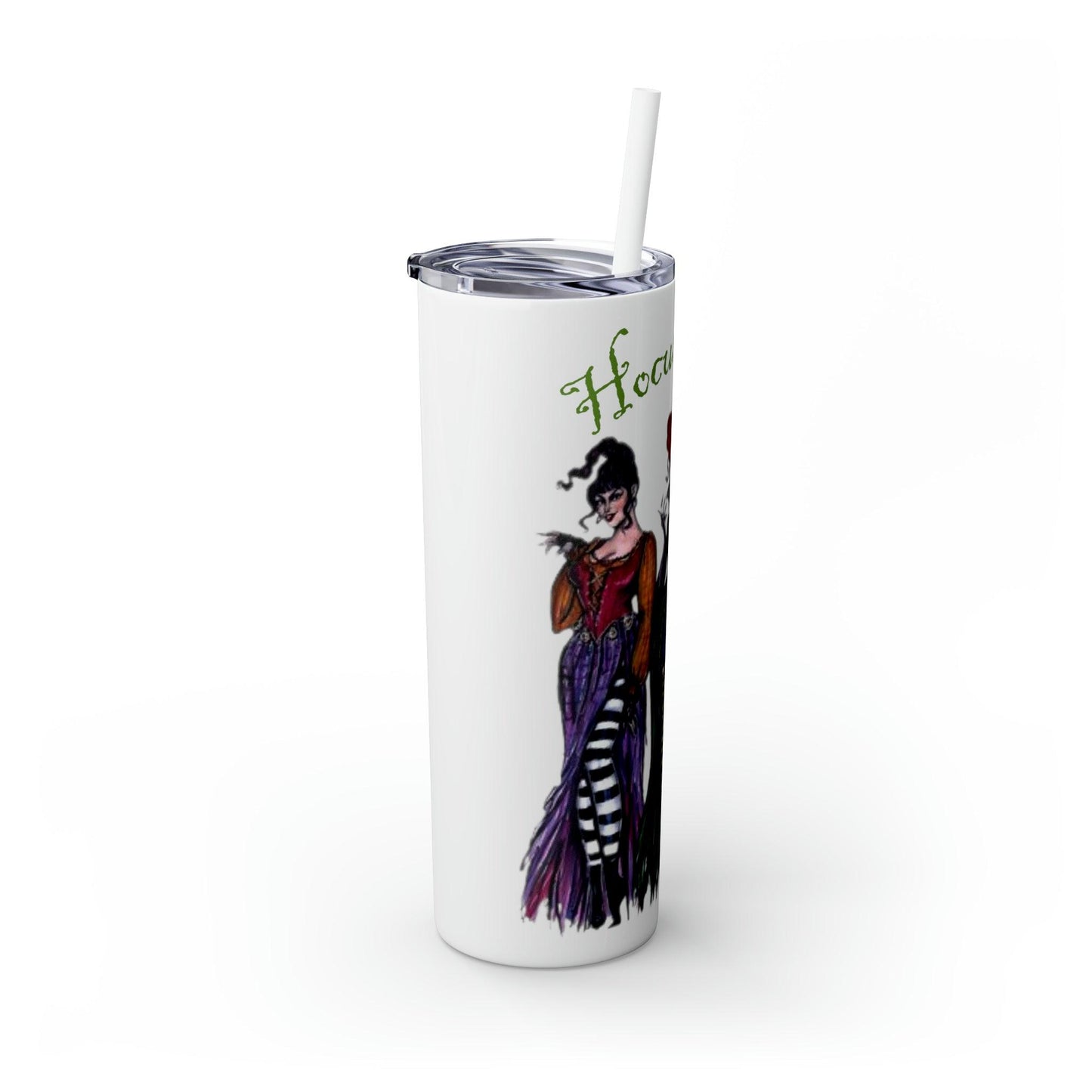 Hocus Pocus Skinny Tumbler with Straw, 20oz - Deeg Family Design