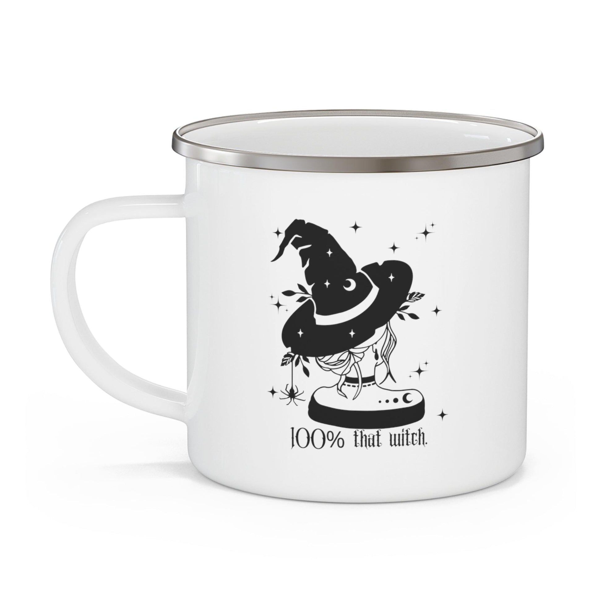 100% That Witch Enamel Camping Mug - Deeg Family Design