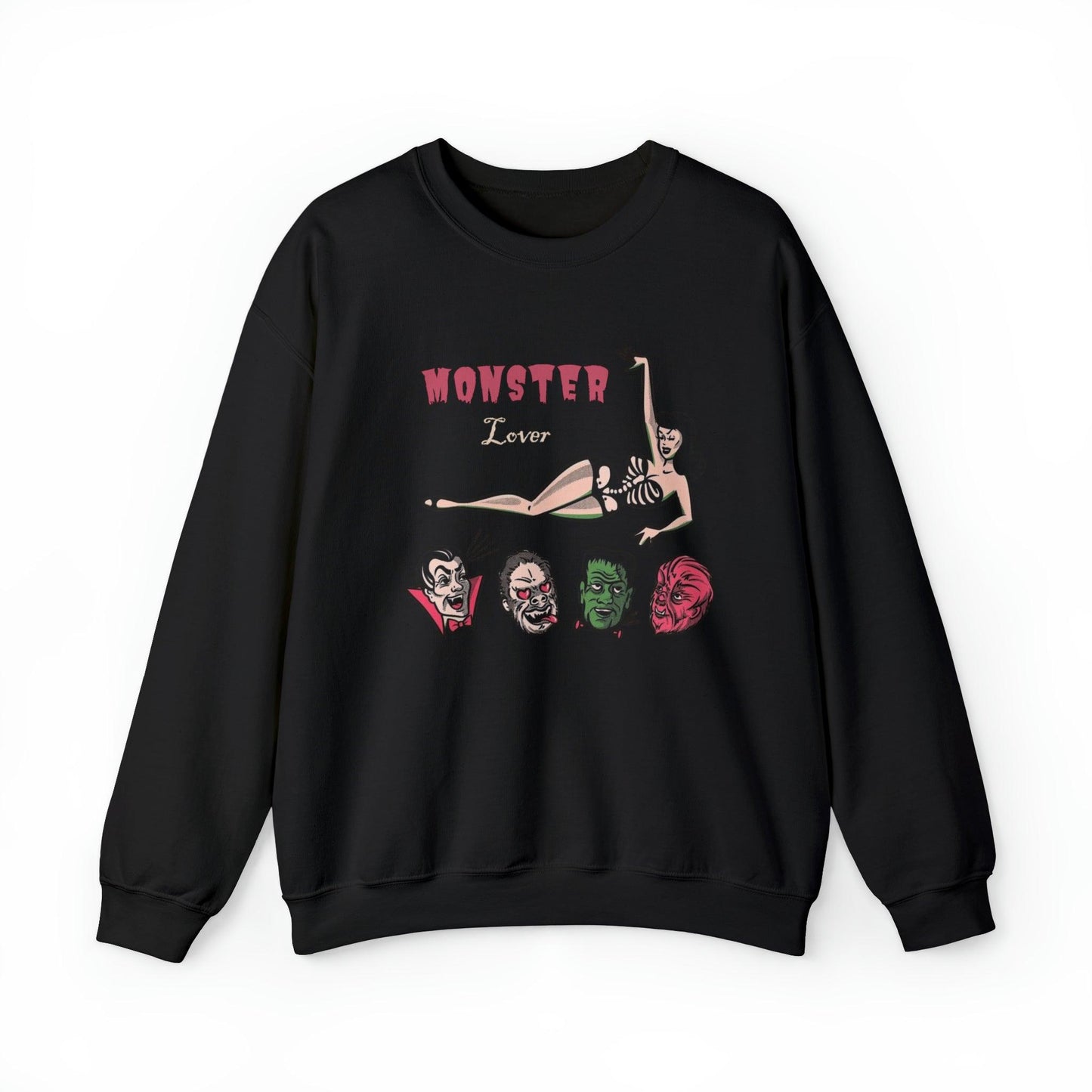 Pin Up Monster Lover Adult Sweatshirt - Deeg Family Design