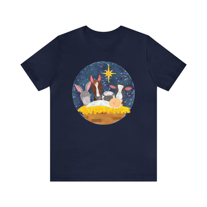 Animal Nativity Adult Tee