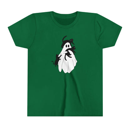 Ghost with Cats Youth Tee - Deeg Family Design