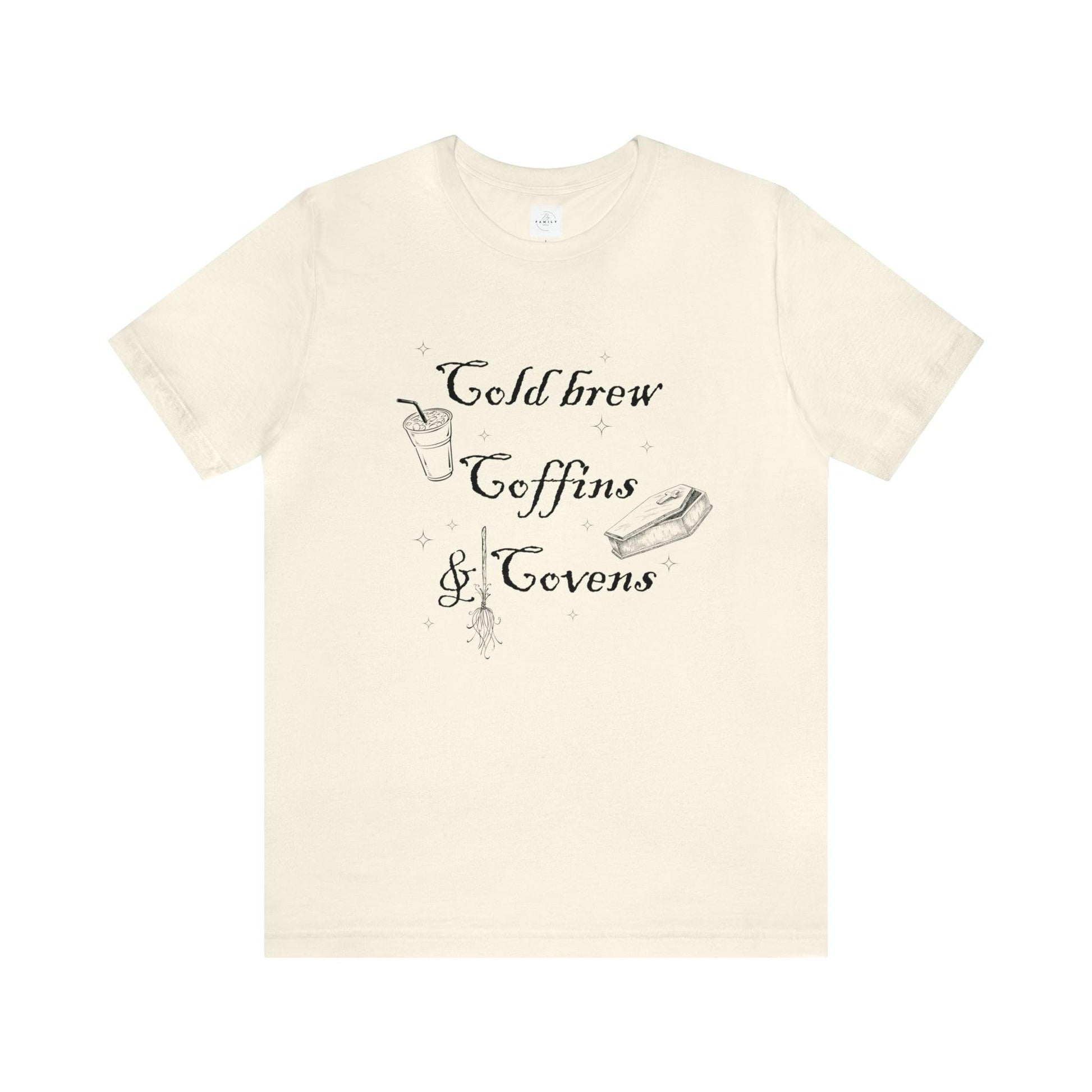 Cold Brew, Coffins and Covens Adult Tee - Deeg Family Design