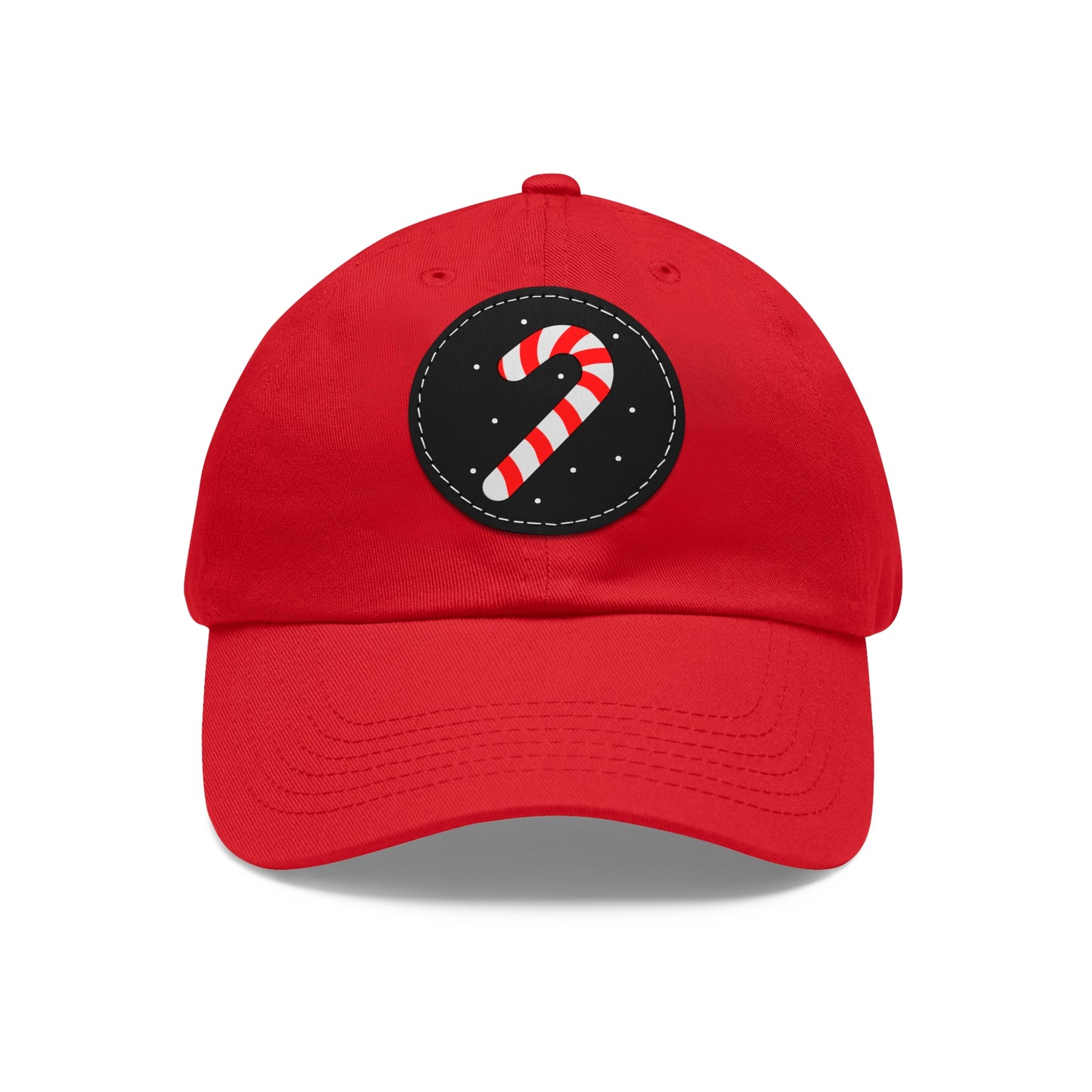 Candy Cane Hat with Leather Patch