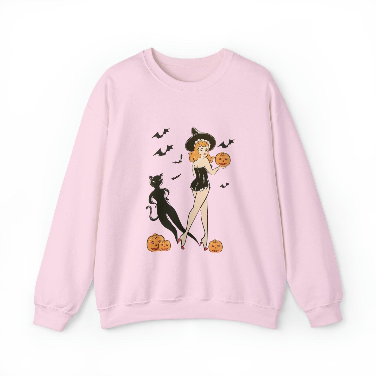 Pin Up Cat Shadow Adult Sweatshirt - Deeg Family Design