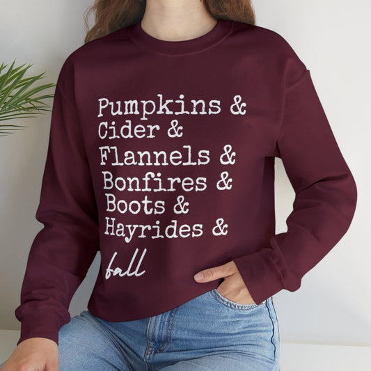 Fall Favorites Adult Sweatshirt