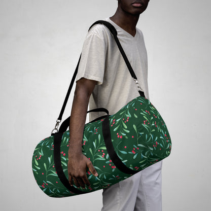 Green Holly Berry Duffel Bag