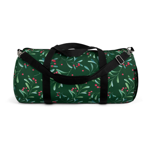 Green Holly Berry Duffel Bag