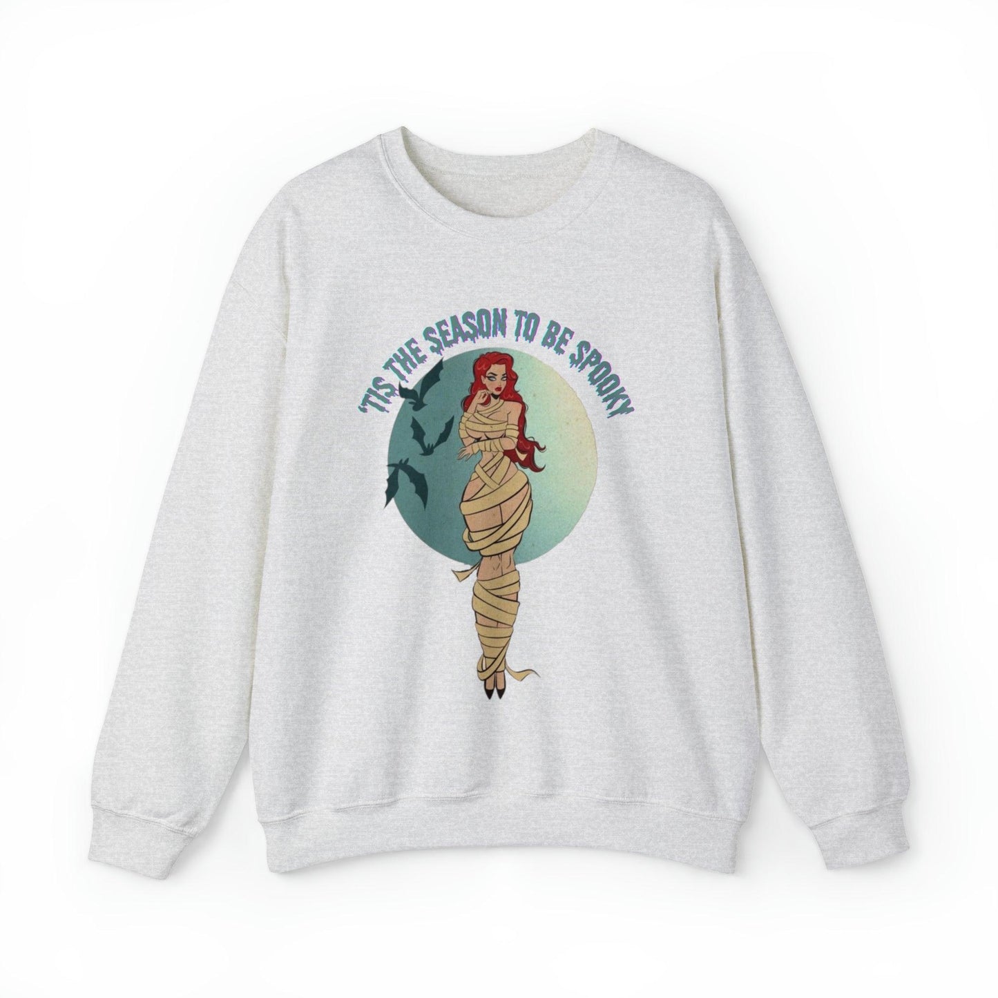 Pin Up Spooky Mummy Adult Sweatshirt - Deeg Family Design