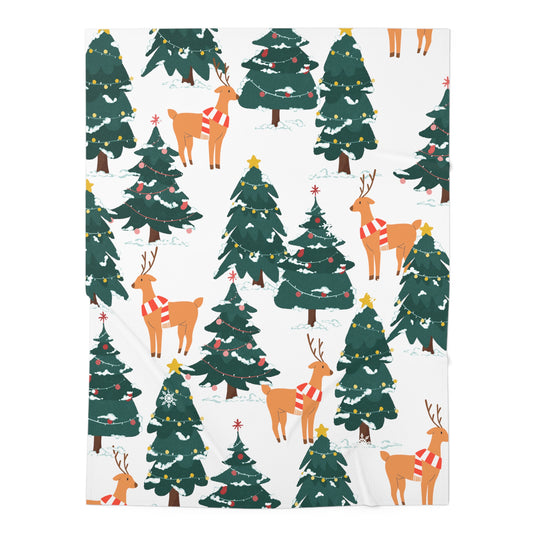 Winter Deer Baby Swaddle Blanket