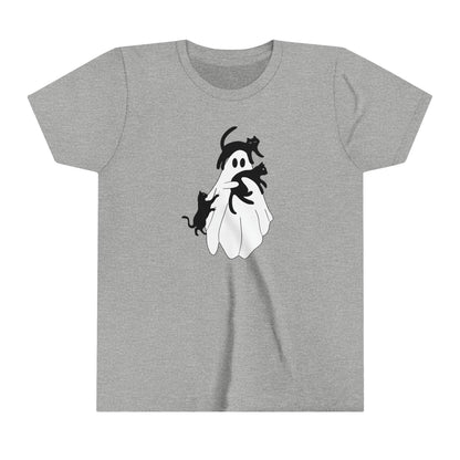 Ghost with Cats Youth Tee - Deeg Family Design