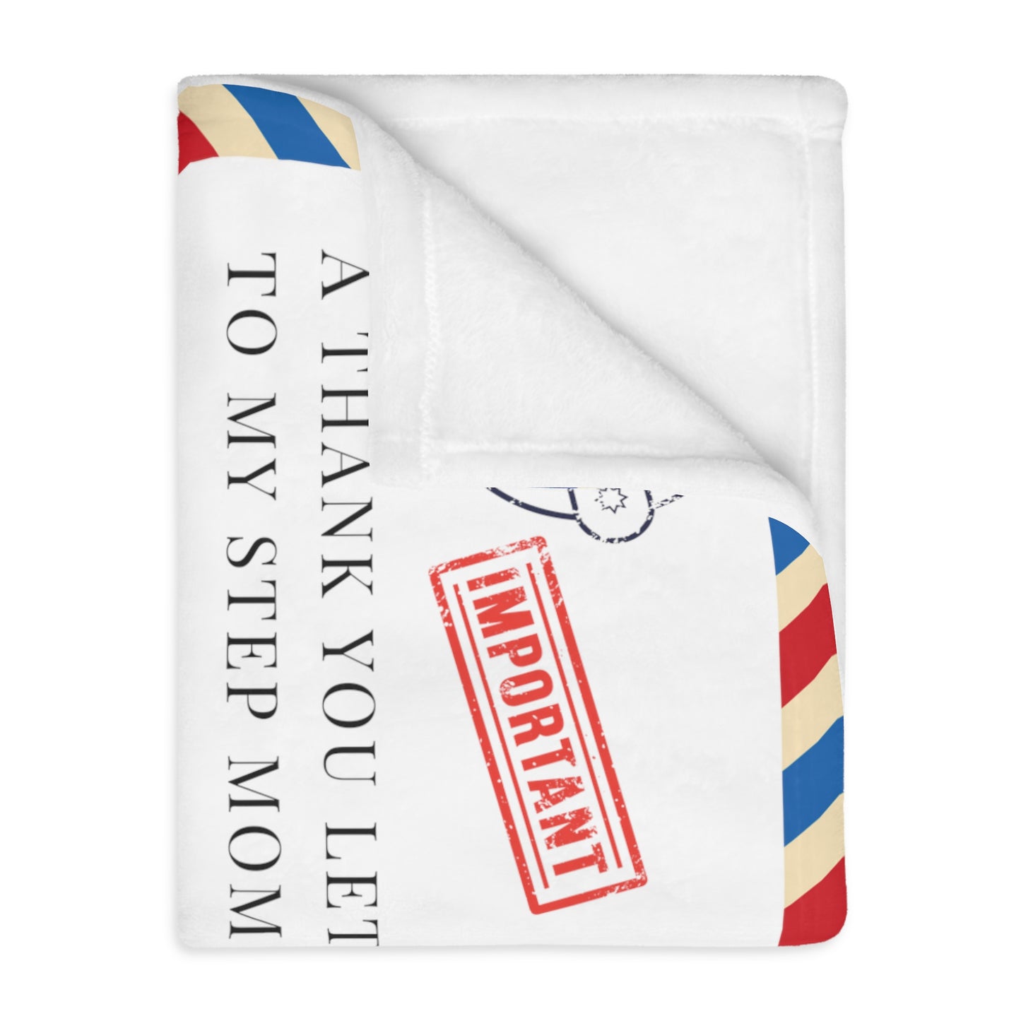 Letter To Step Mom, From Step Daughter Velveteen Minky Blanket