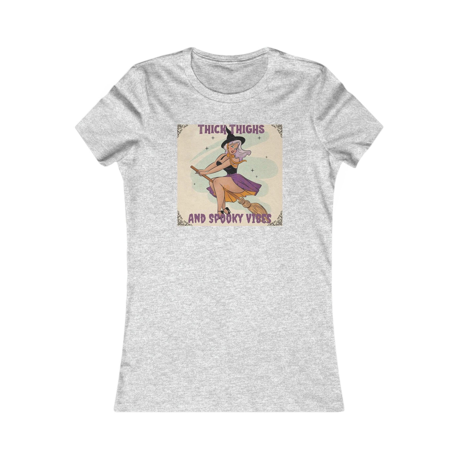 Pin Up Thick Thighs and Spooky Vibes Women's Tee - Deeg Family Design