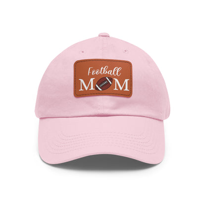 Football Mom Hat with Leather Patch