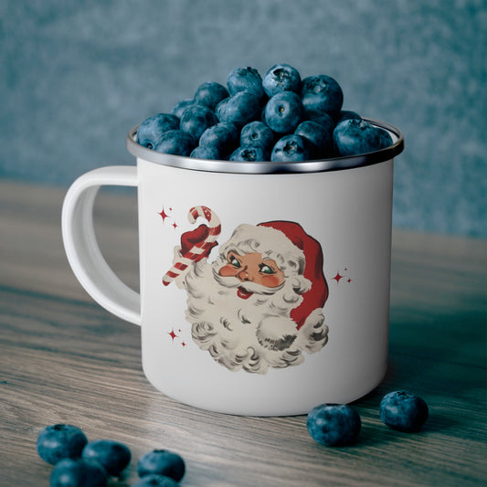 Santa Enamel Camping Mug