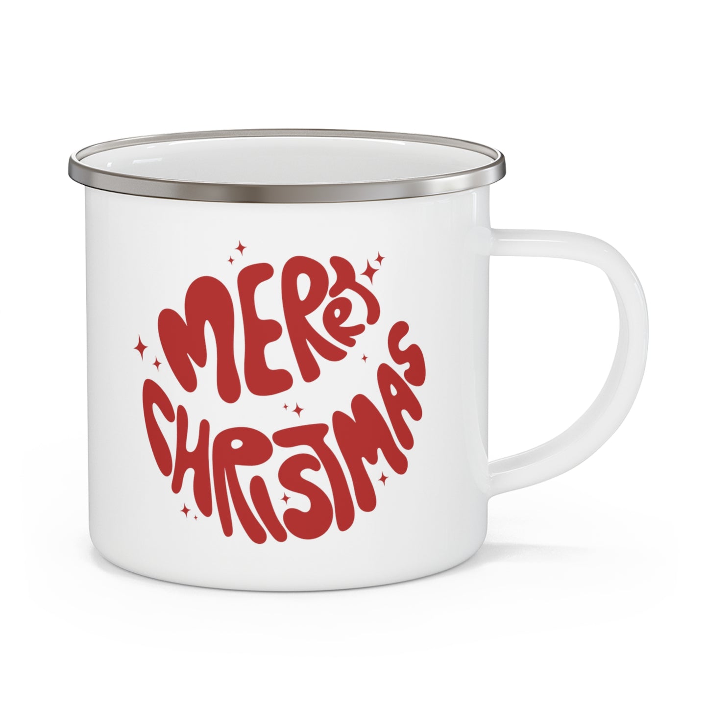 Christmas Scene Enamel Camping Mug