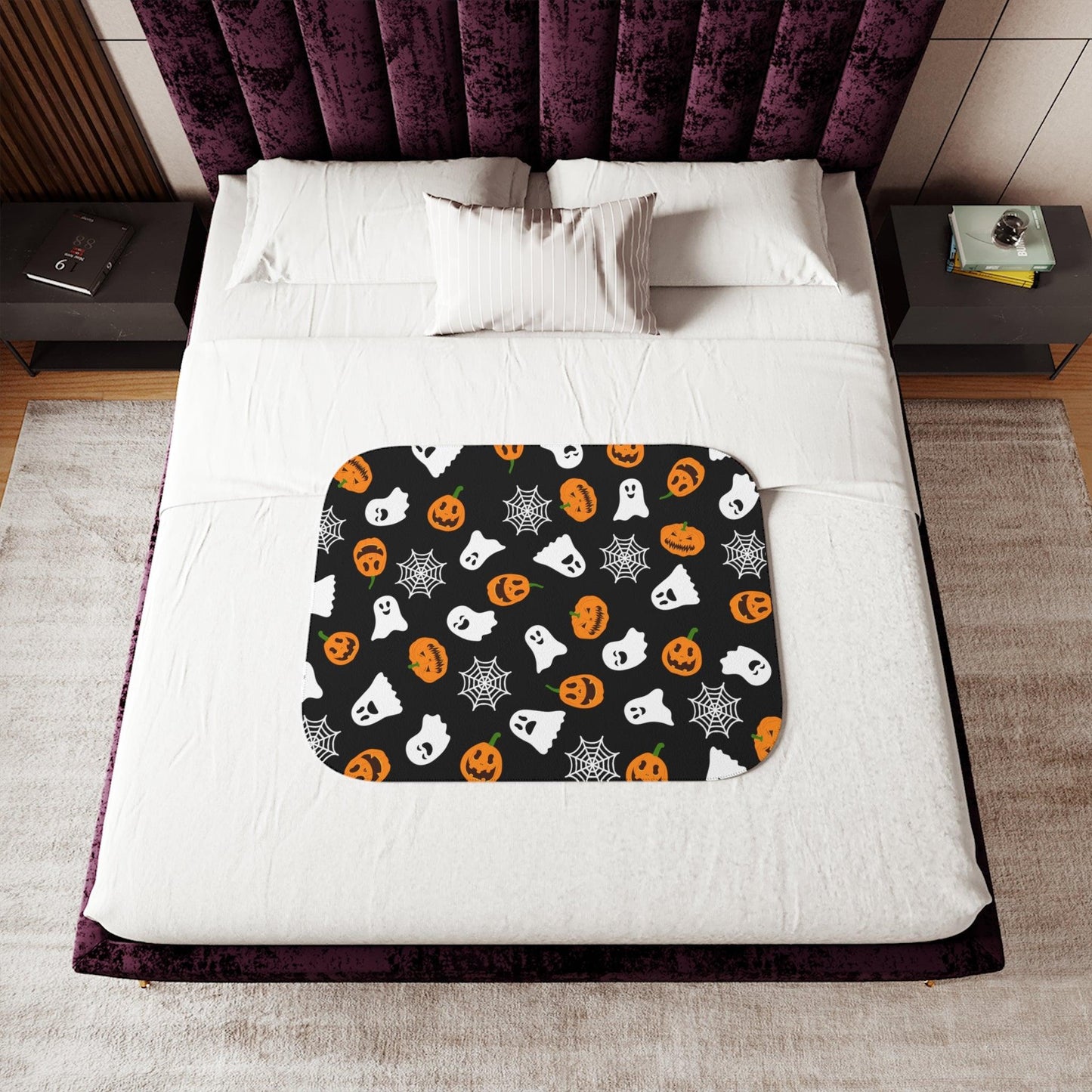 Cute Halloween Sherpa Blanket - Deeg Family Design