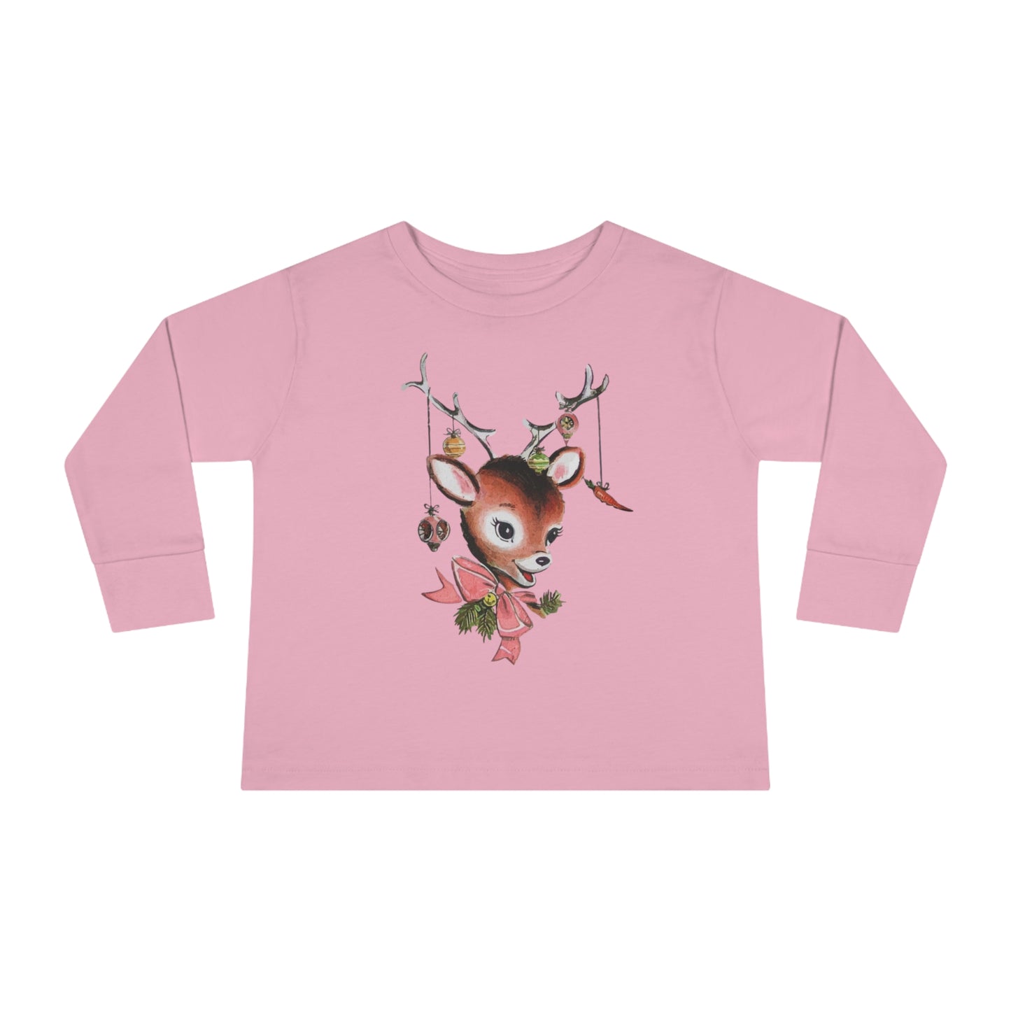 Vintage Deer with Antlers Toddler Long Sleeve Tee