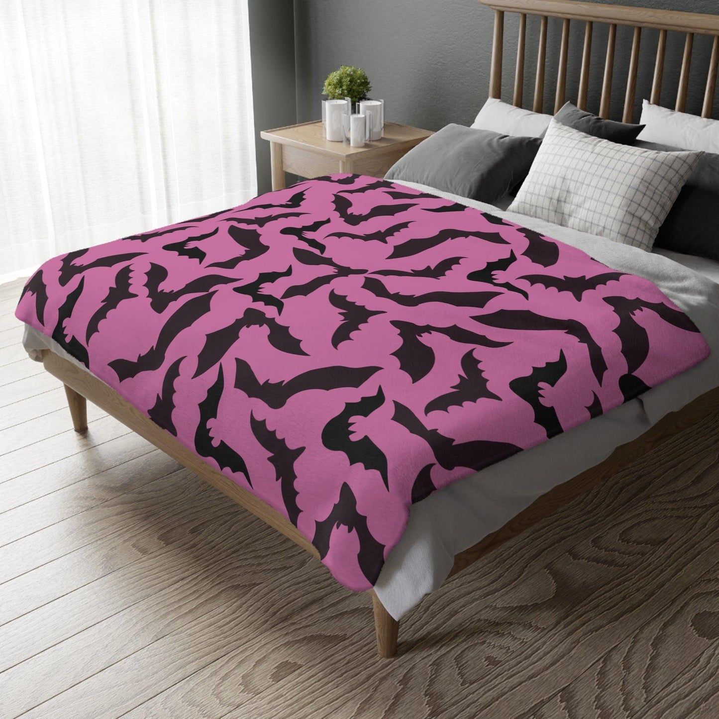 Batty Velveteen Minky Blanket - Deeg Family Design