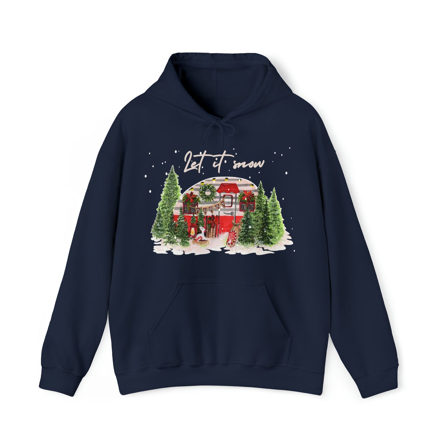 Christmas Air Stream Adult Hoodie