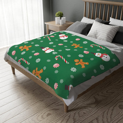 Christmas Vibes Velveteen Minky Blanket