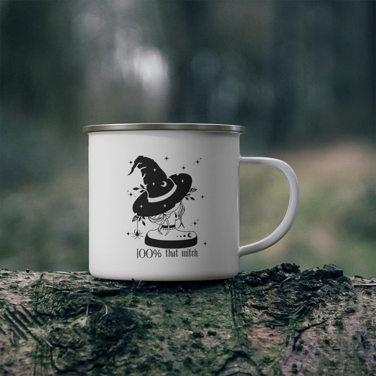 100% That Witch Enamel Camping Mug - Deeg Family Design