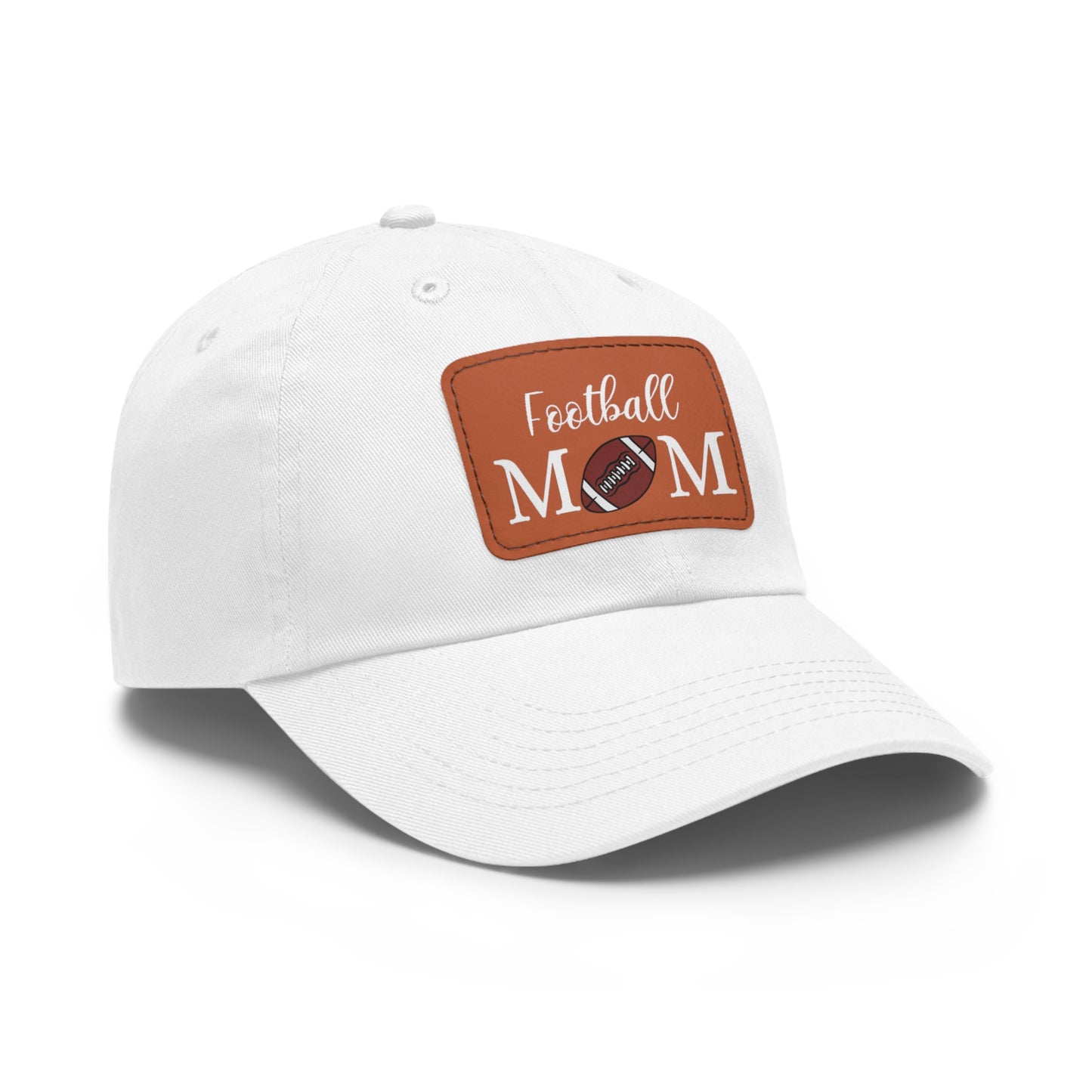 Football Mom Hat with Leather Patch