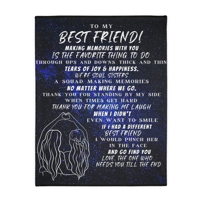 Best Friend Velveteen Minky Blanket