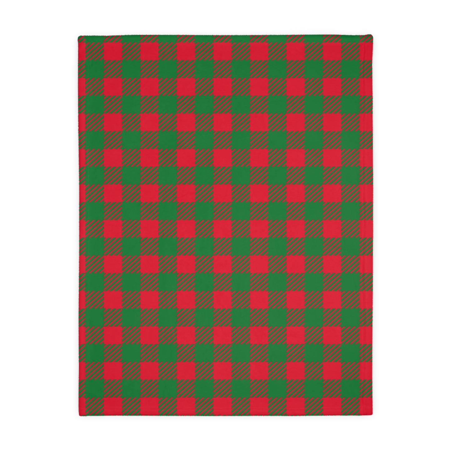 Red and Green Velveteen Minky Blanket