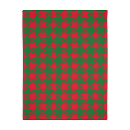 Red and Green Velveteen Minky Blanket