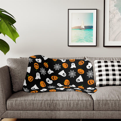 Cute Halloween Sherpa Blanket - Deeg Family Design