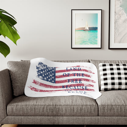 American Flag Sherpa Blanket