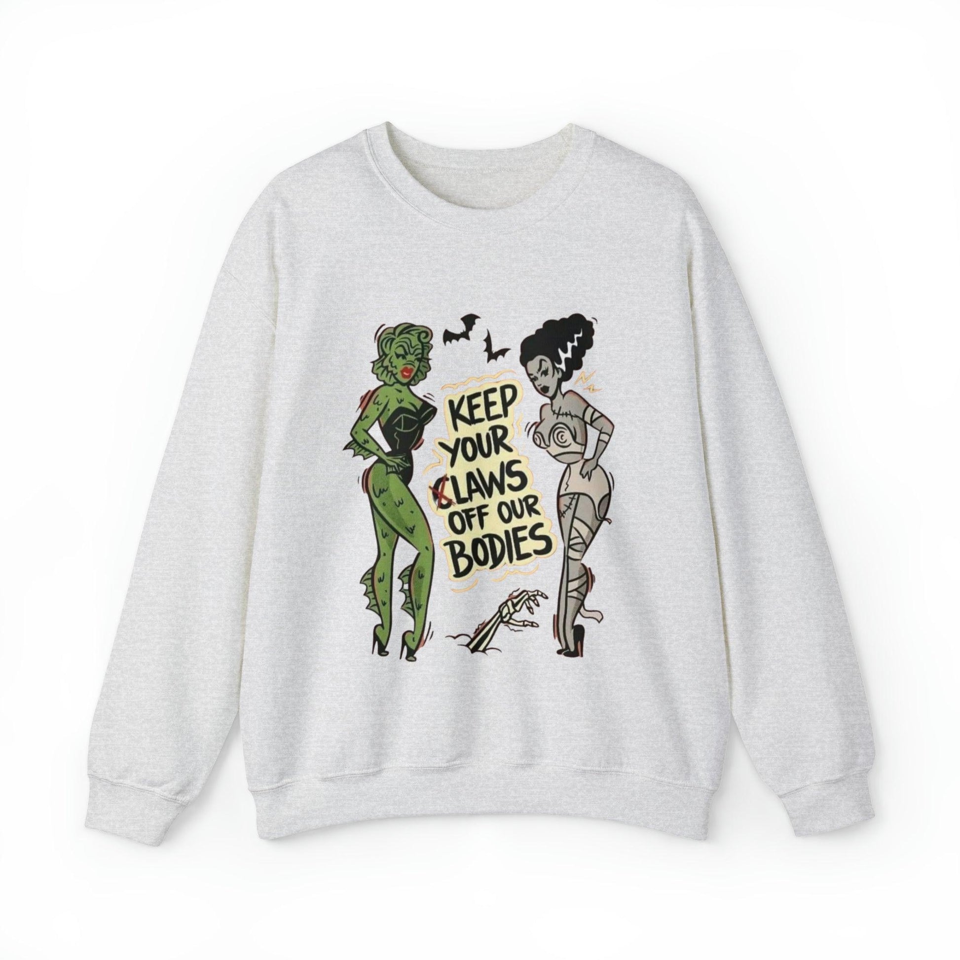 Pin Up Claws Off Adult Sweatshirt - Deeg Family Design