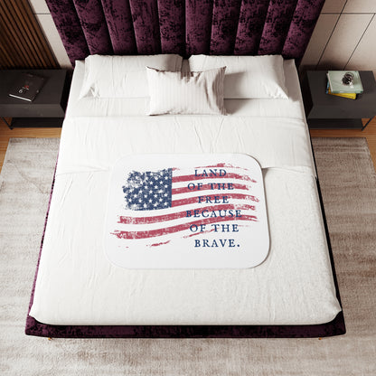 American Flag Sherpa Blanket