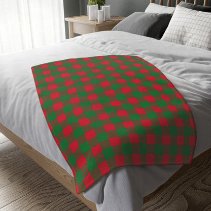 Red and Green Velveteen Minky Blanket