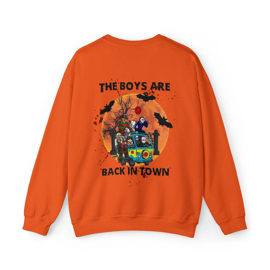 The Boys are Back in Town Horror Adult Sweatshirt - Deeg Family Design