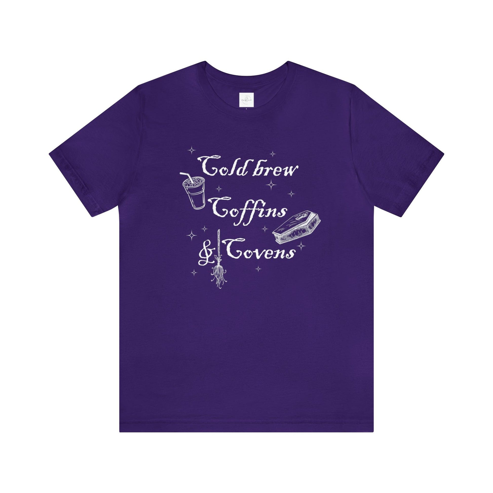 Cold Brew, Coffins and Covens Adult Tee - Deeg Family Design