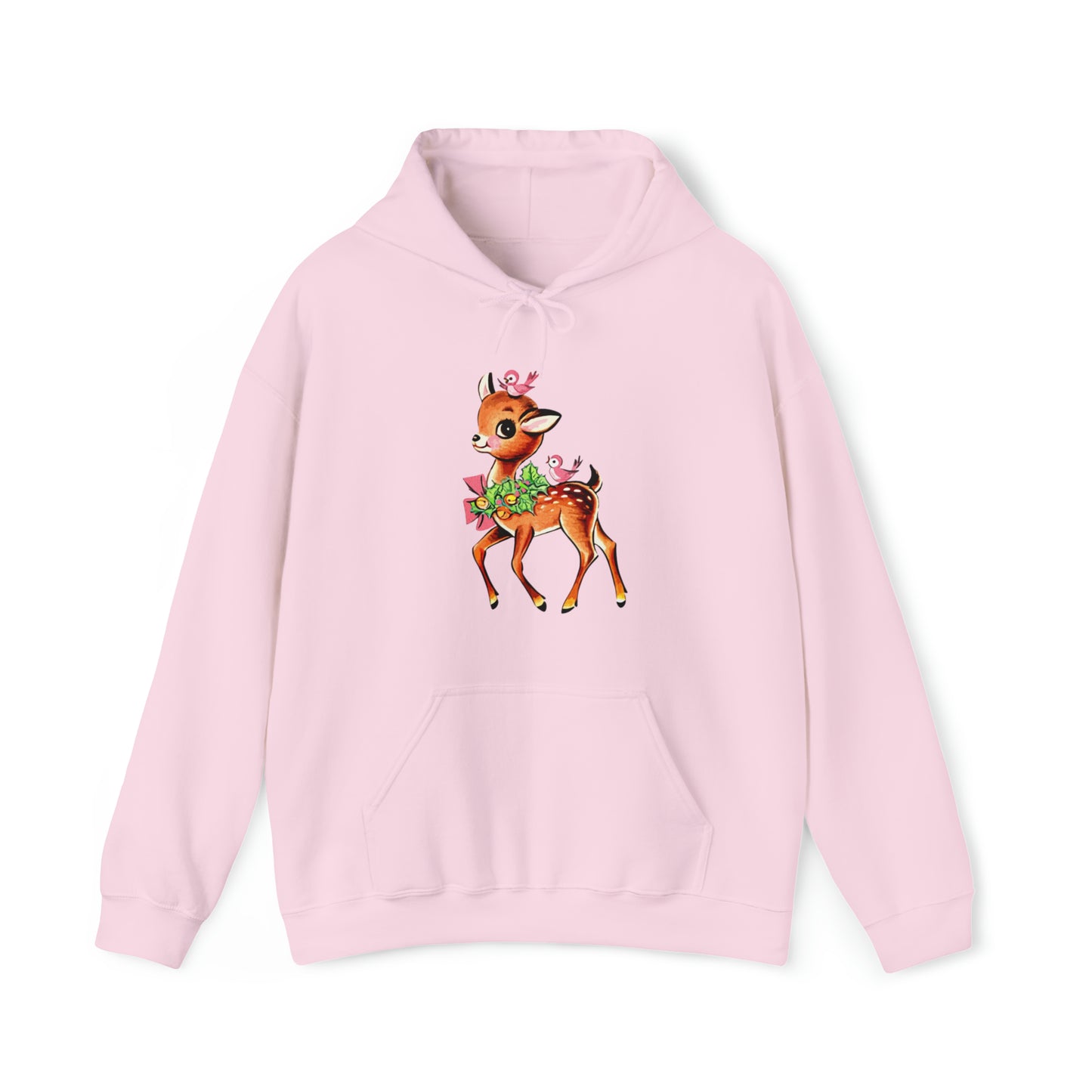 Vintage Christmas Deer Adult Hoodie