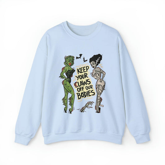 Pin Up Claws Off Adult Sweatshirt - Deeg Family Design