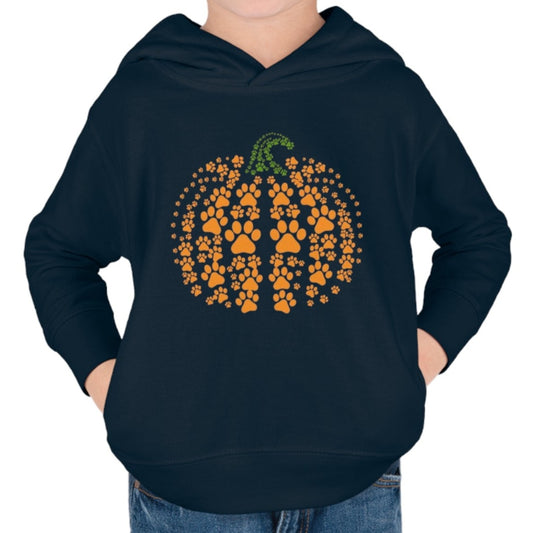 Paw Print Pumpkin Toddler Hoodie