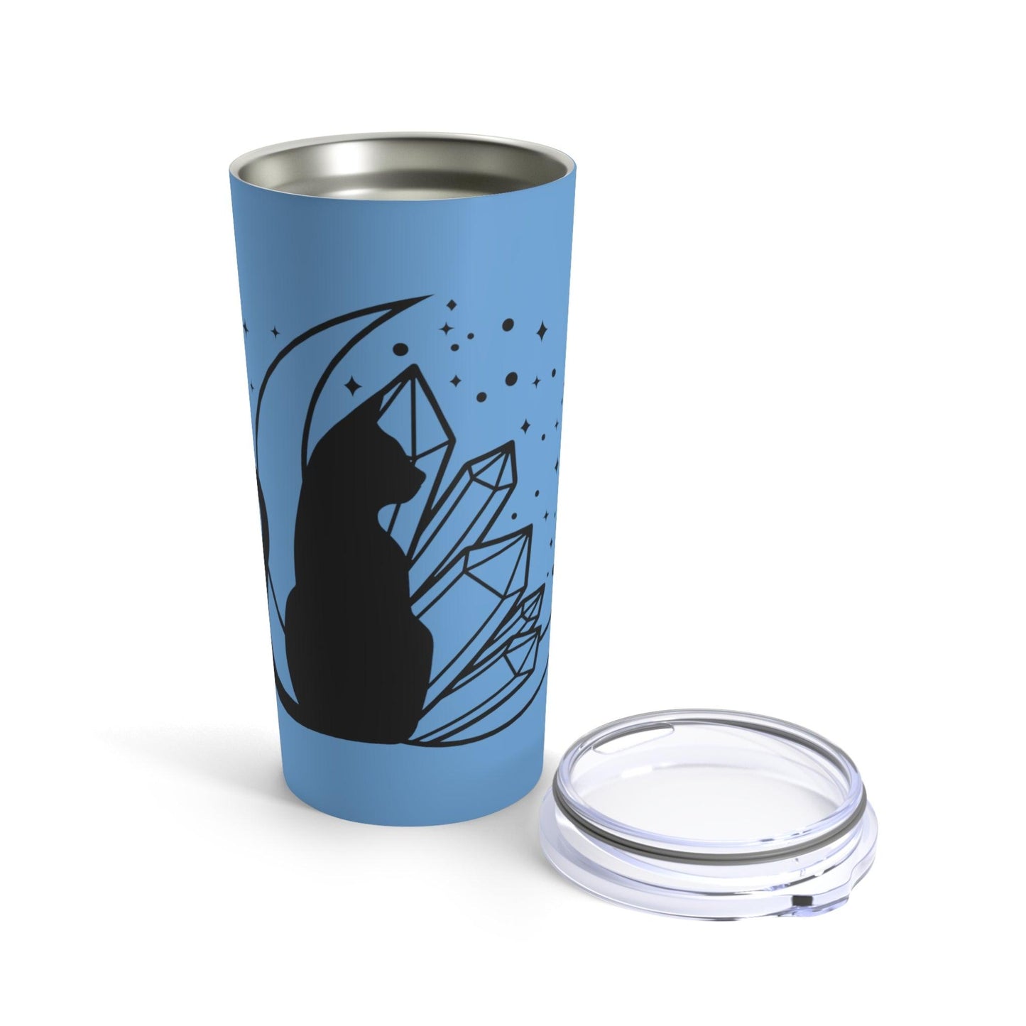 Crescent Crystal Cat Tumbler 20oz - Deeg Family Design