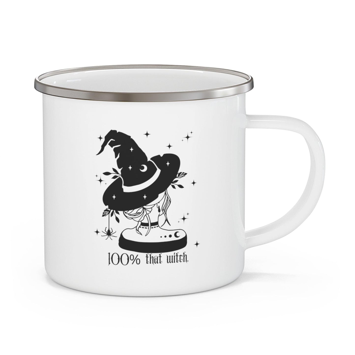 100% That Witch Enamel Camping Mug - Deeg Family Design