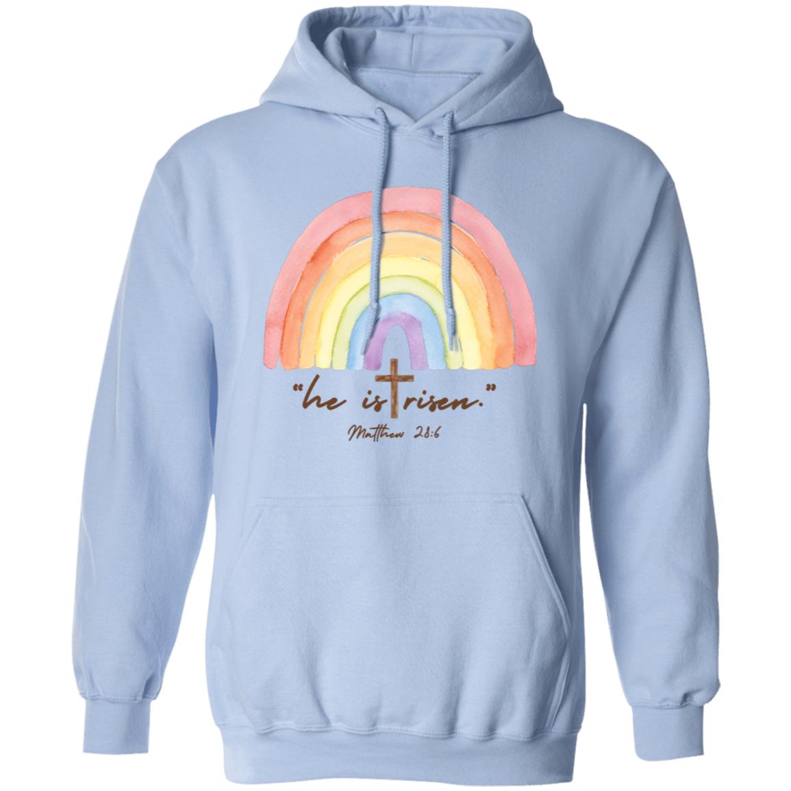 He is risen rainbow Adult Hoodie