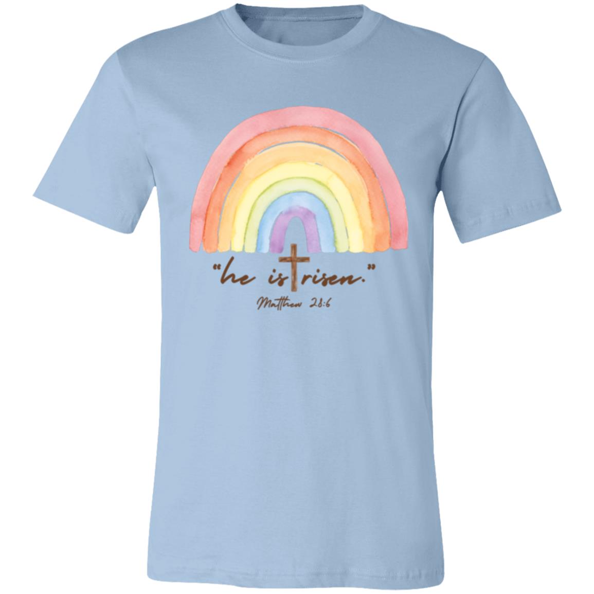 He is risen rainbow adult tee