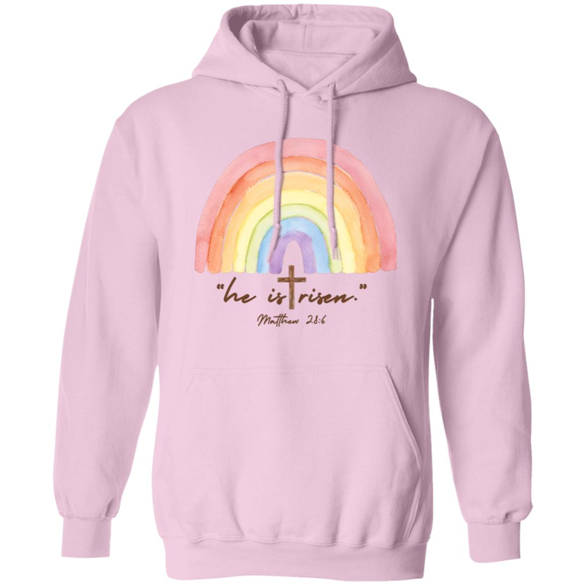 He is risen rainbow Adult Hoodie