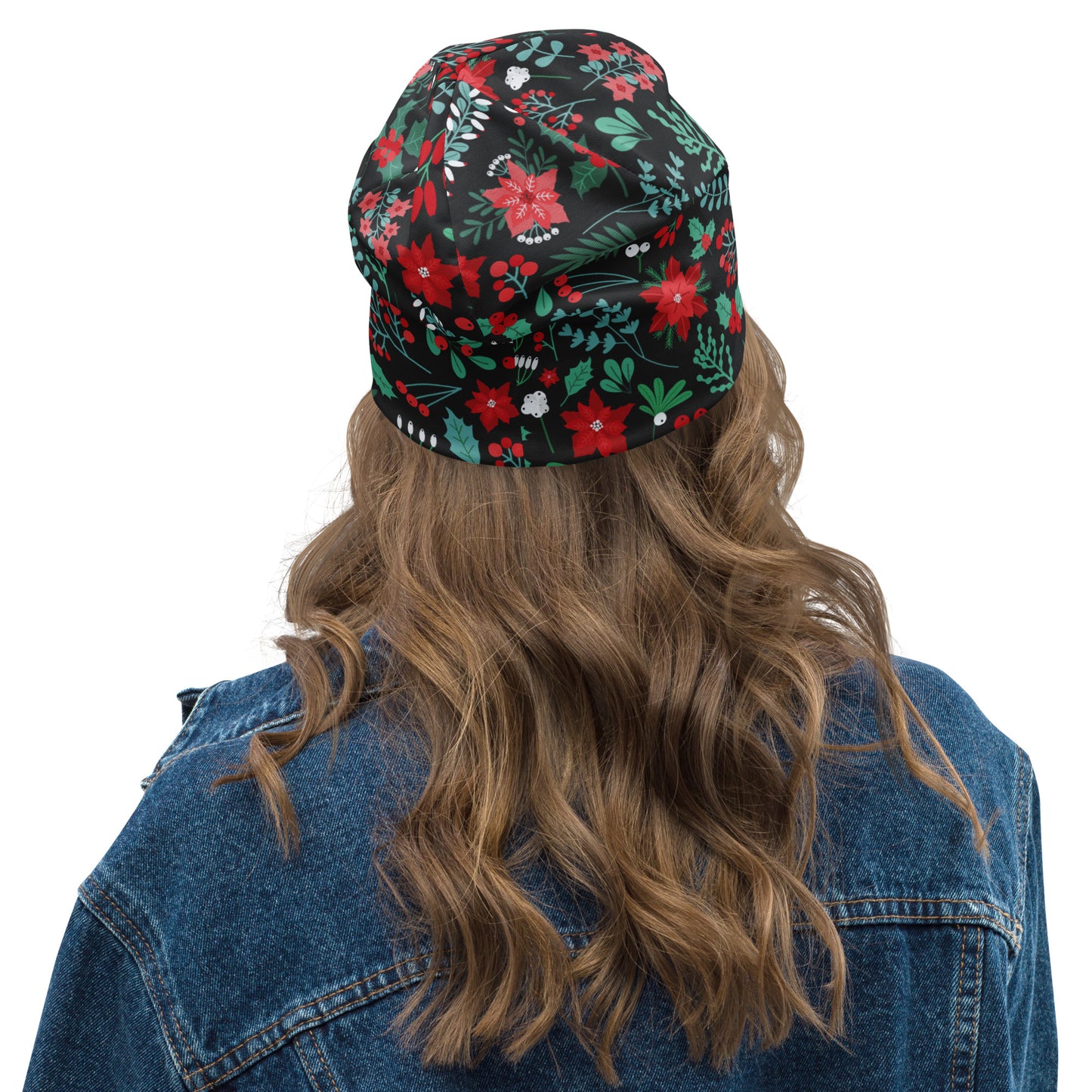 Winter Floral All-Over Print Beanie